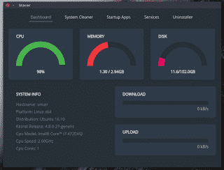 Stacer no Ubuntu