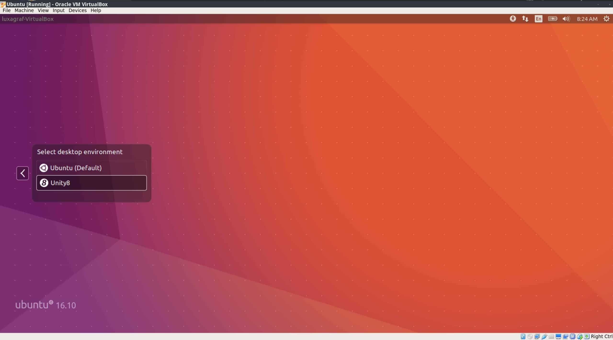 ubuntu1610 unity8 scaled