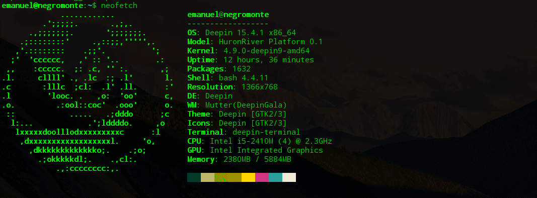 neofetch informações linux hardware cpu gpu desktop memória ram placa de vídeo