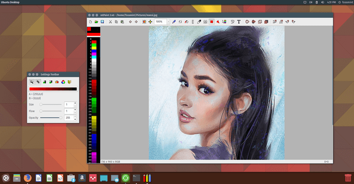 Como instalar o mtPaint no Ubuntu editor