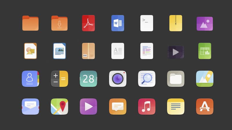 ícones do Ubuntu 18.04