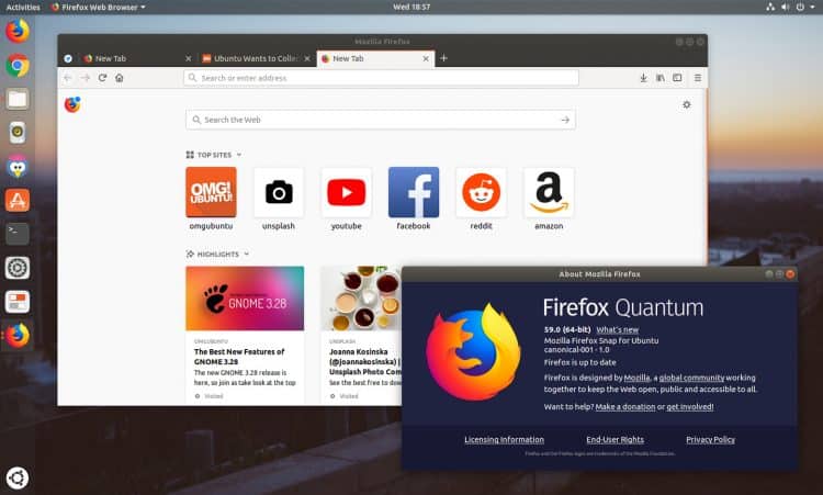 O Firefox está agora disponível como pacote Snap 1 firefox snap app on ubuntu desktop