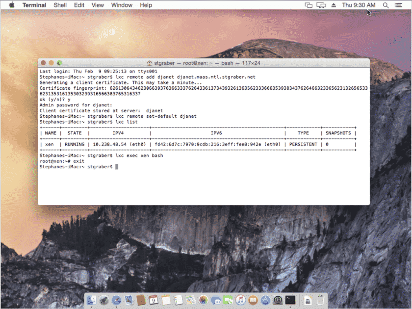 LXD no macOS