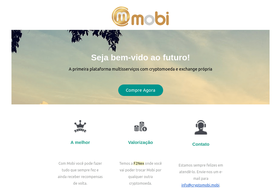 Criptomoeda MOBI, da F2Nex seria um suposto golpe!