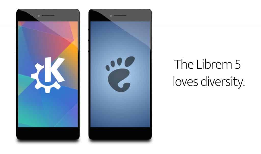 Librem 5 com Gnome e kde