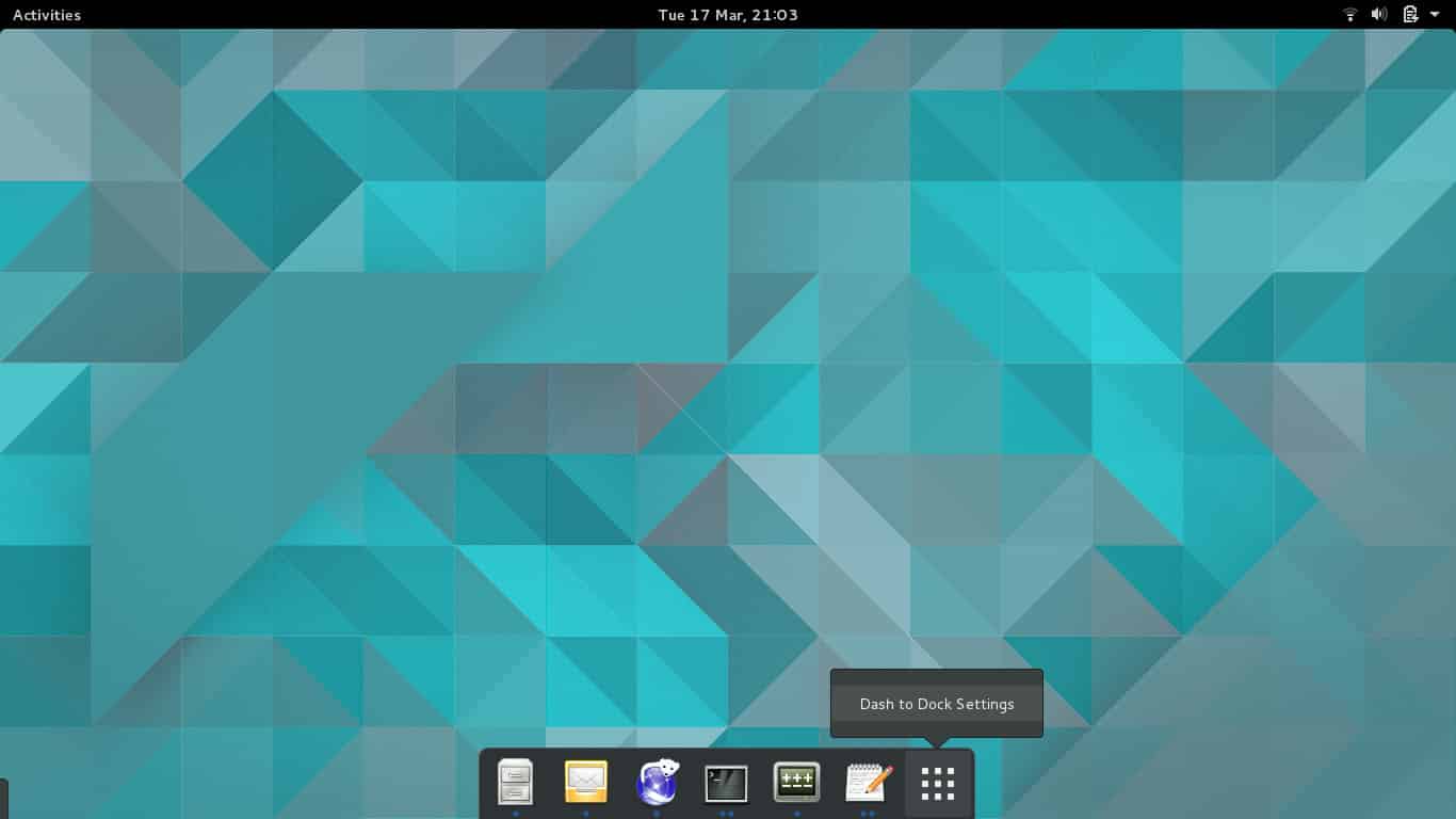 Screenshot do Dash to Dock
