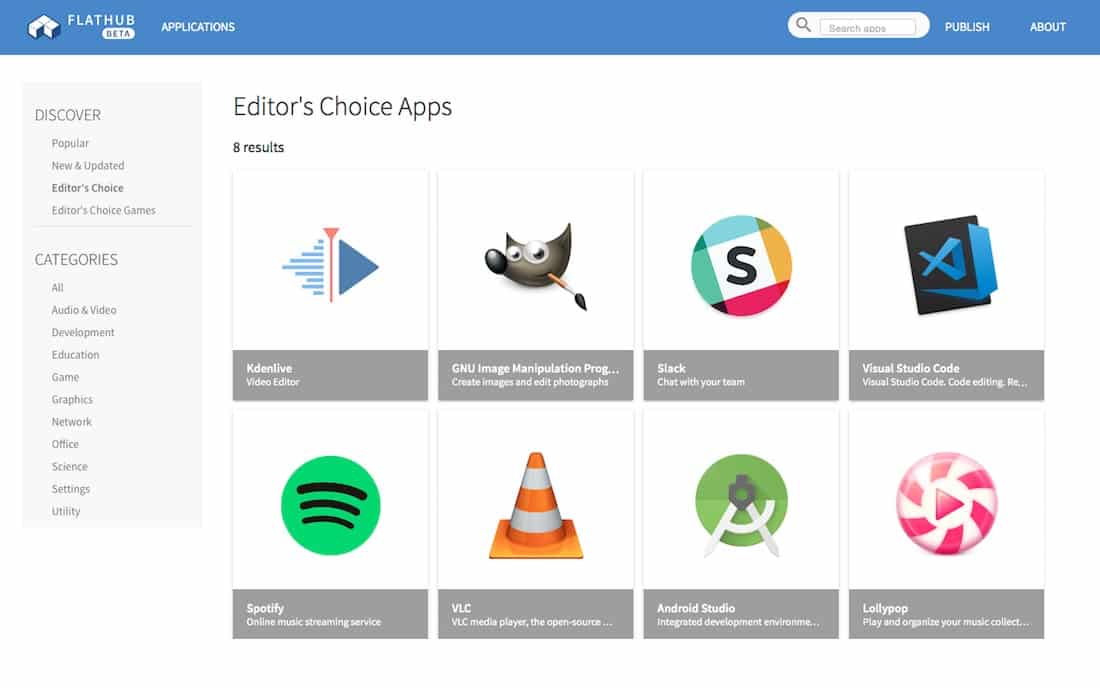 GIMP lidera lista de aplicativos no Flathub