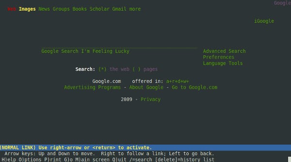 Como navegar na internet pelo terminal do GNU/Linux