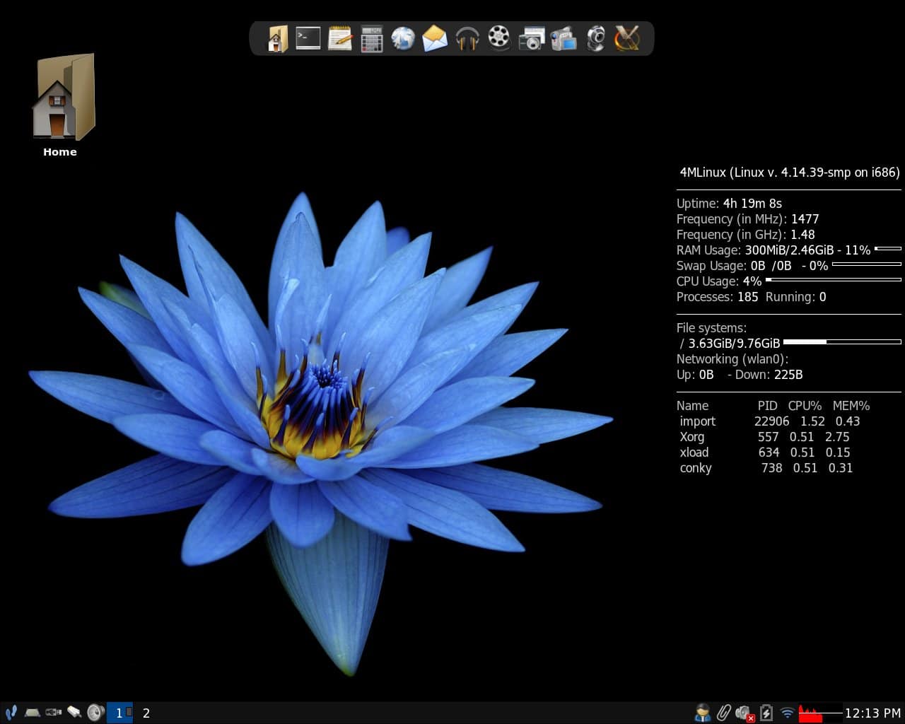 4M Linux desktop