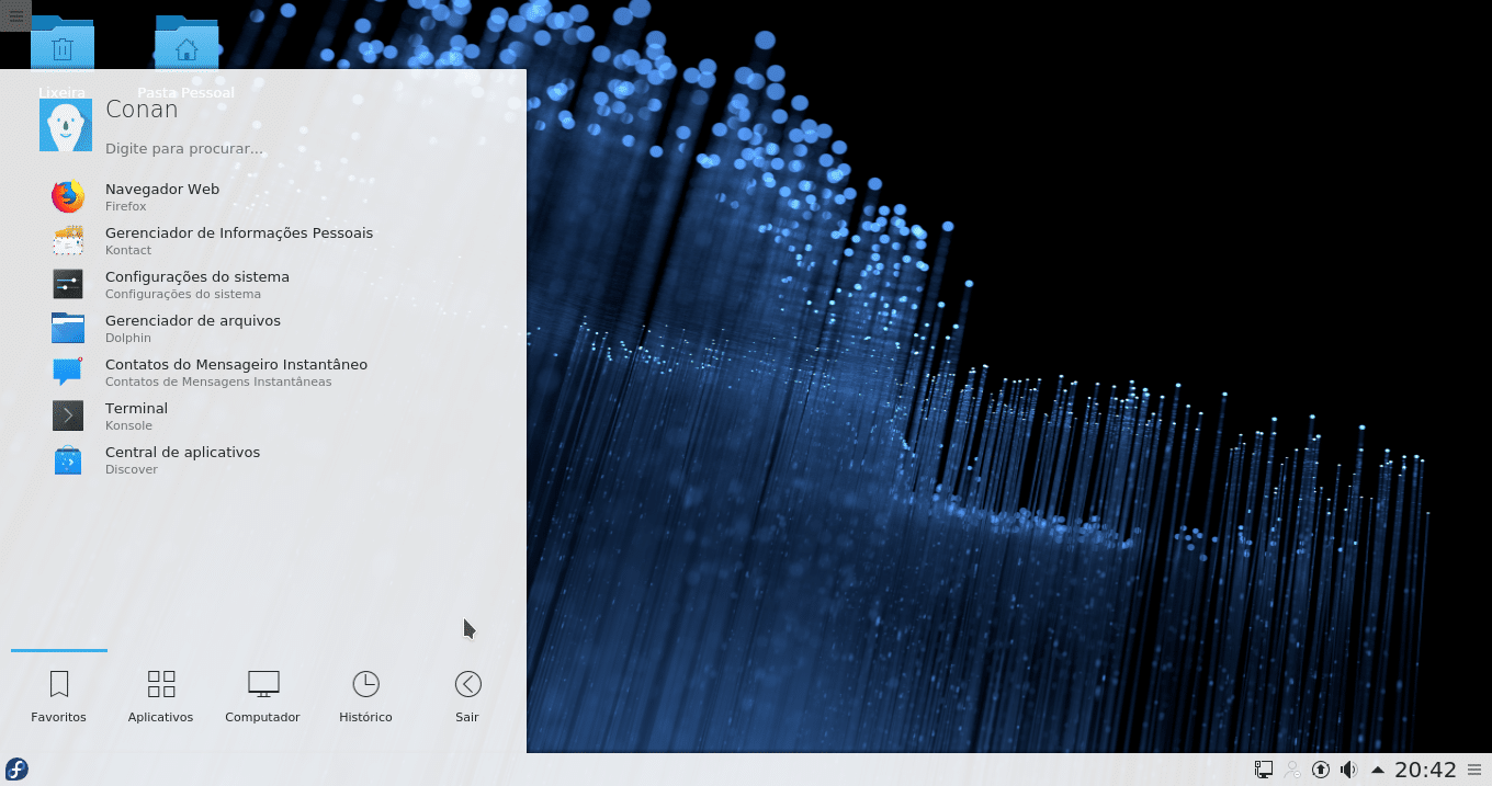restaurar o menu nos aplicativos no KDE Plasma