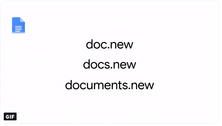 Google lança atalho para criação de documentos