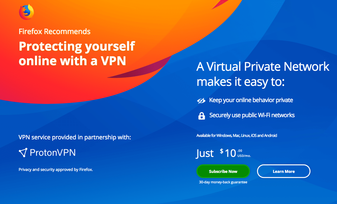 Mozilla estreita laços com navegador Tor e também vai fornecer VPN