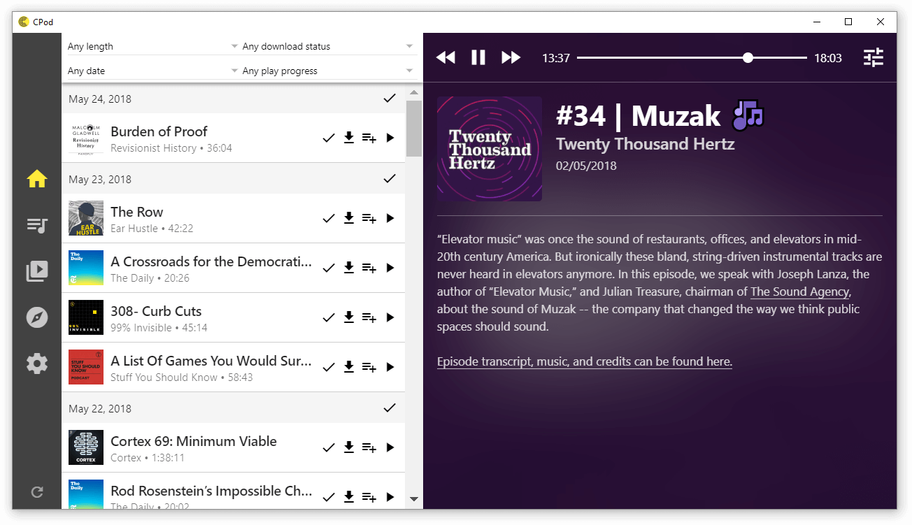 CPod, um aplicativo para podcast de código aberto
