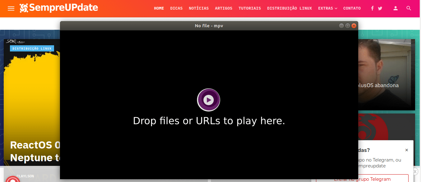 Como instalar o Mpv media player no Ubuntu, Linux Mint e derivados