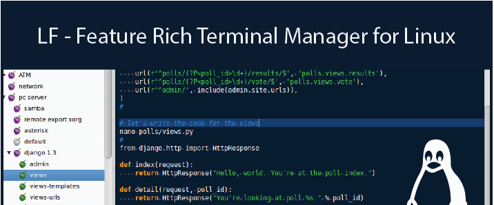 LF - Um gerenciador de arquivos Nifty Terminal para sistemas Linux