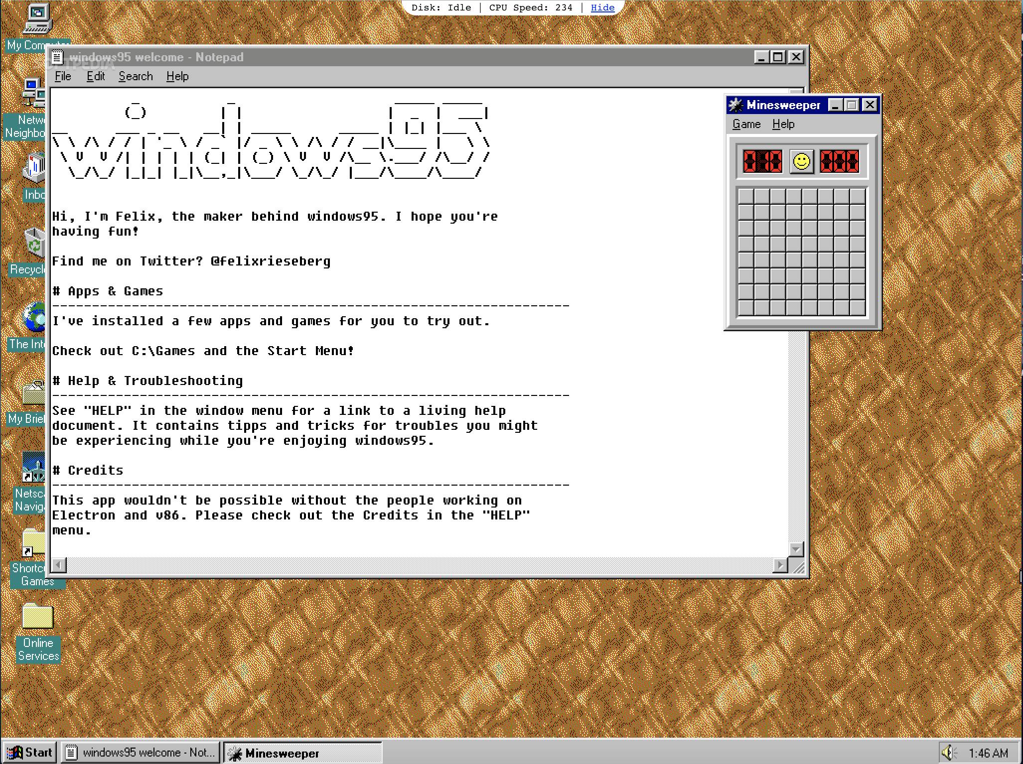 Executar Windows 95 no Linux, Mac e Windows 10 fica mais fácil