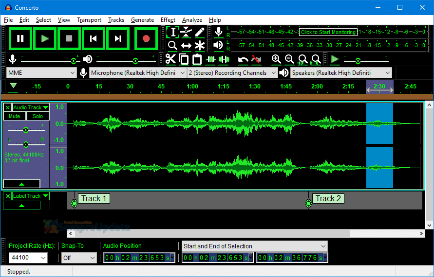 Audacity permite codificador de MP3