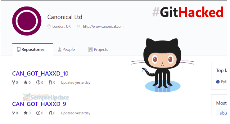 Repositórios do Ubuntu no GitHub foram hackeados