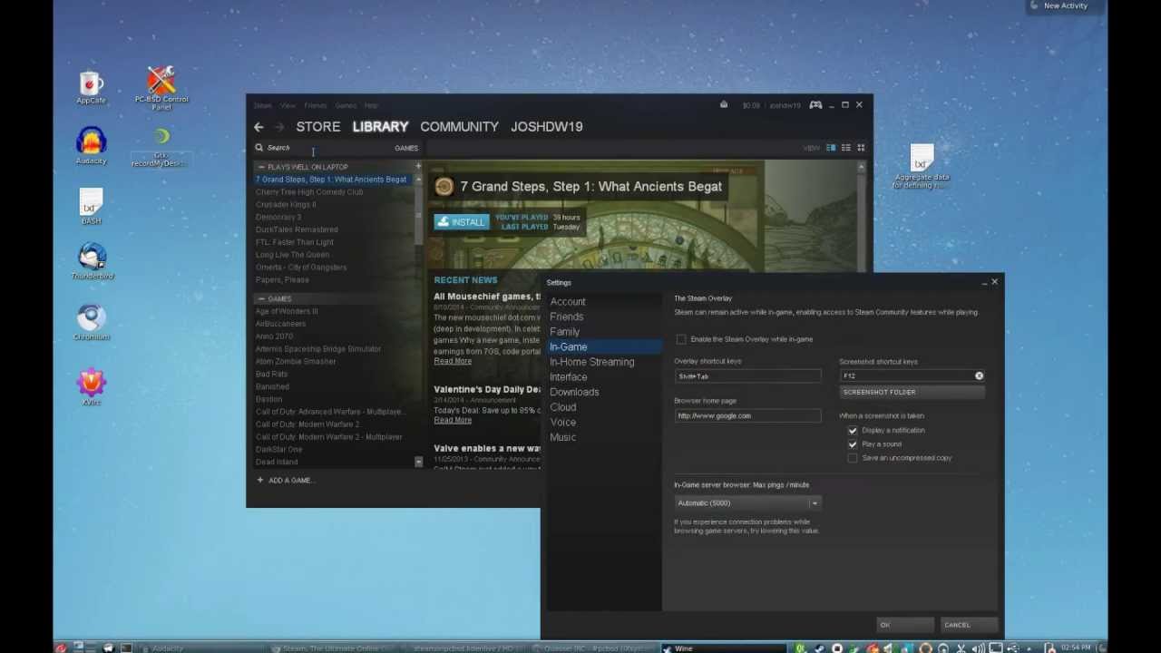 NetBSD trabalha para executar Steam.