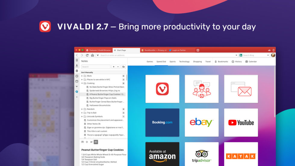 Vivaldi 2.7 melhora estabilidade