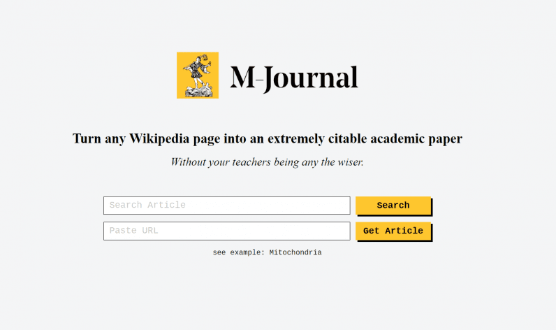 Este site transforma páginas da Wikipédia em trabalhos acadêmicos "legítimos"