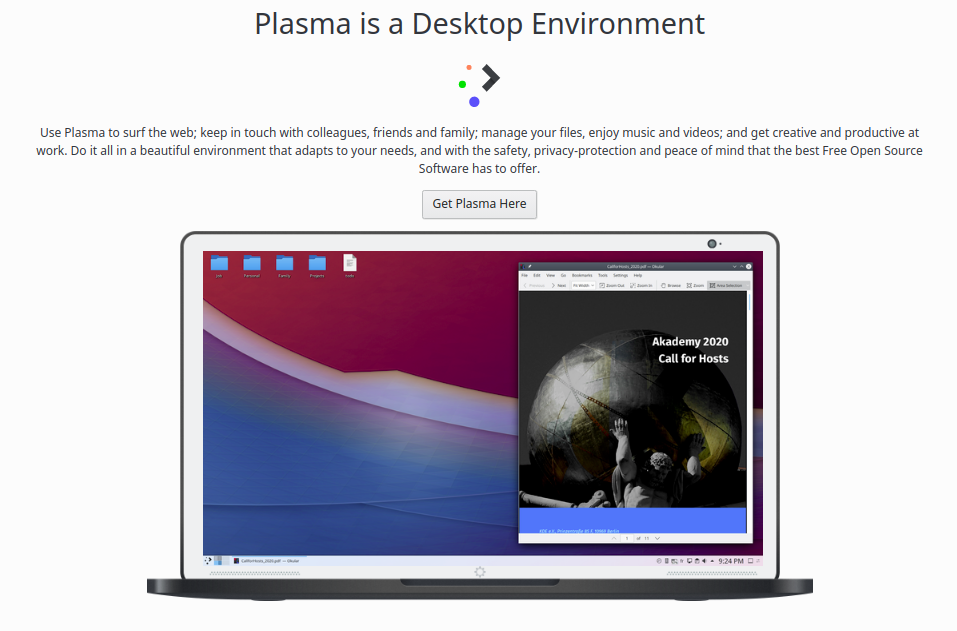 KDE Plasma Desktop tem novo site