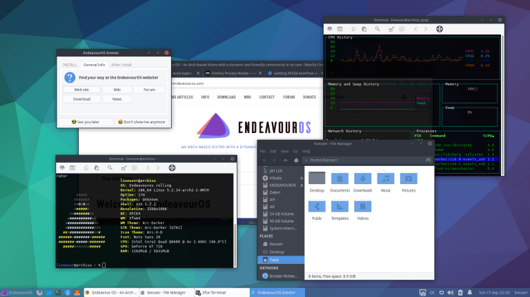 Nova versão de EndeavourOS é lançada com Kernel 5.2 e Firefox 69