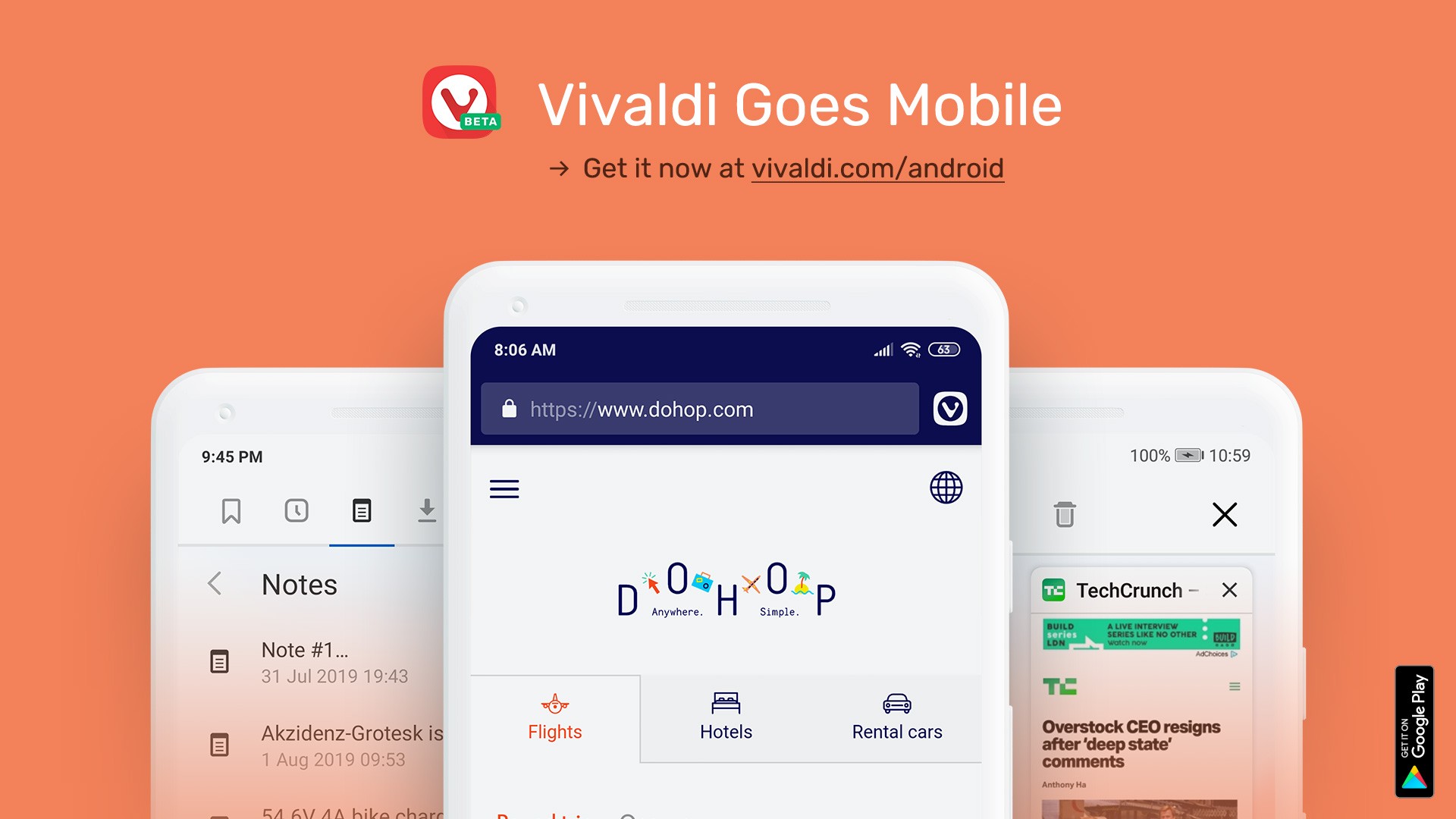 Navegador Vivaldi chega ao Android