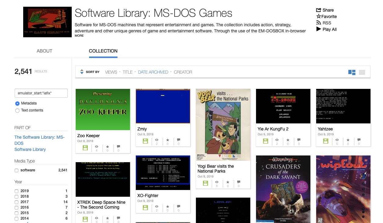 Internet Archive adicionou 2.500 jogos do MS-DOS à coleção