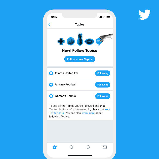 Agora é mais fácil seguir as coisas que você gosta no Twitter