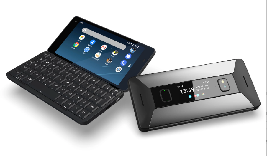 Cosmo Communicator de tela dupla e mistura Android, Linux, smartphone e computador