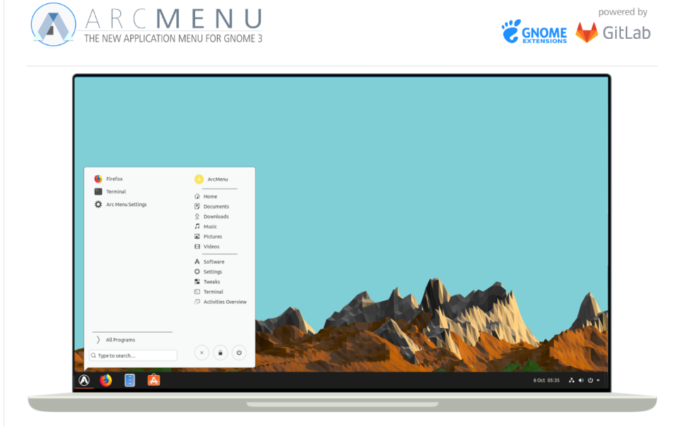 ArcMenu 38 adiciona layout inspirado no KRunner
