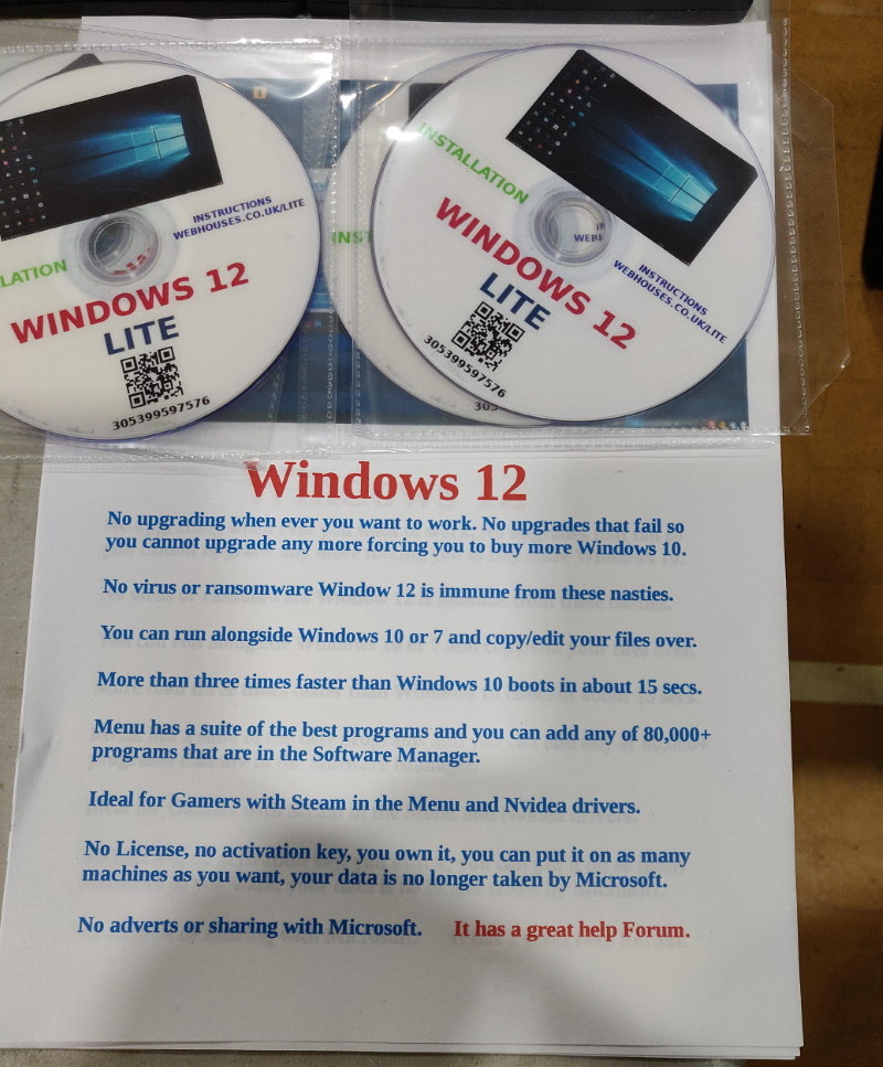 O Windows 12 falsificado engana alguém?