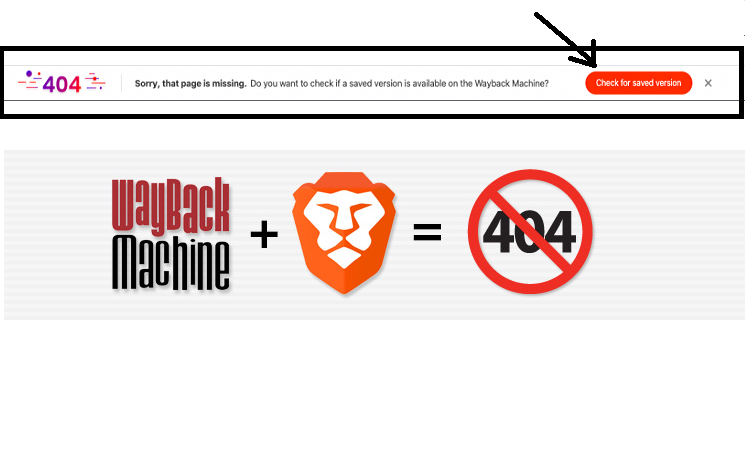 Brave se junta ao Internet Archive para acabar com erro 404