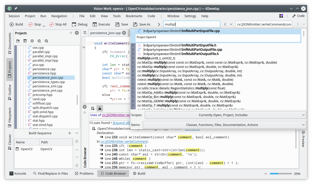 Lançado o KDevelop 5.5 com melhor suporte a C ++, PHP e Python