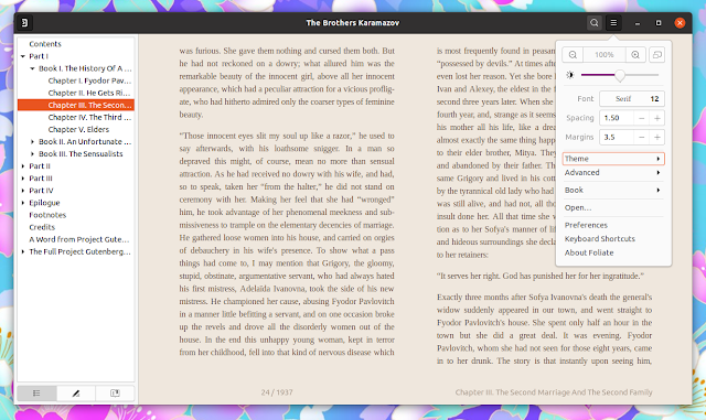 Lançado o Foliate eBook Reader 2.0 com uma infinidade de mudanças