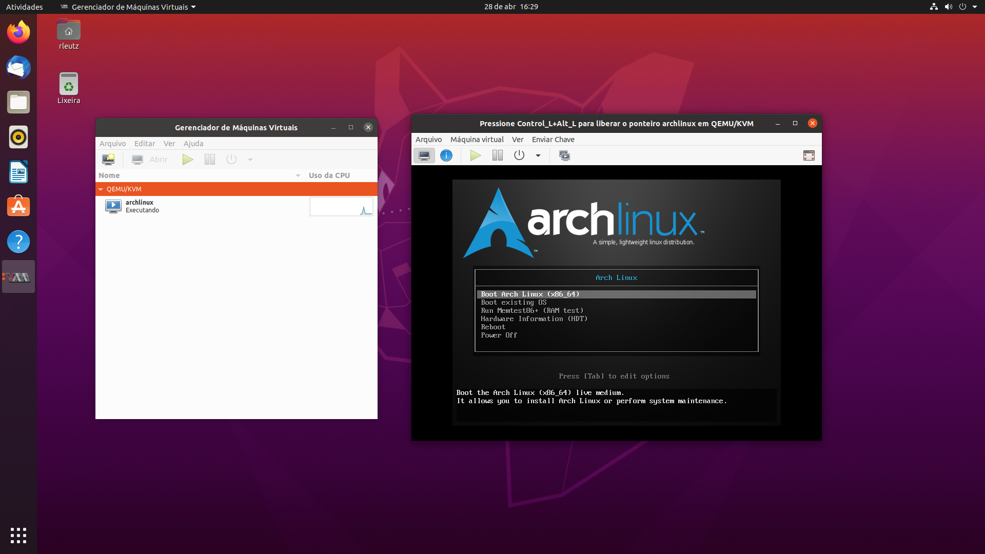 Como fazer virtualização no Ubuntu sem usar o VirtualBox