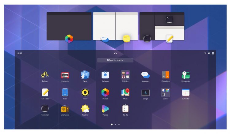 Veja novos modelos do GNOME Shell para smartphones