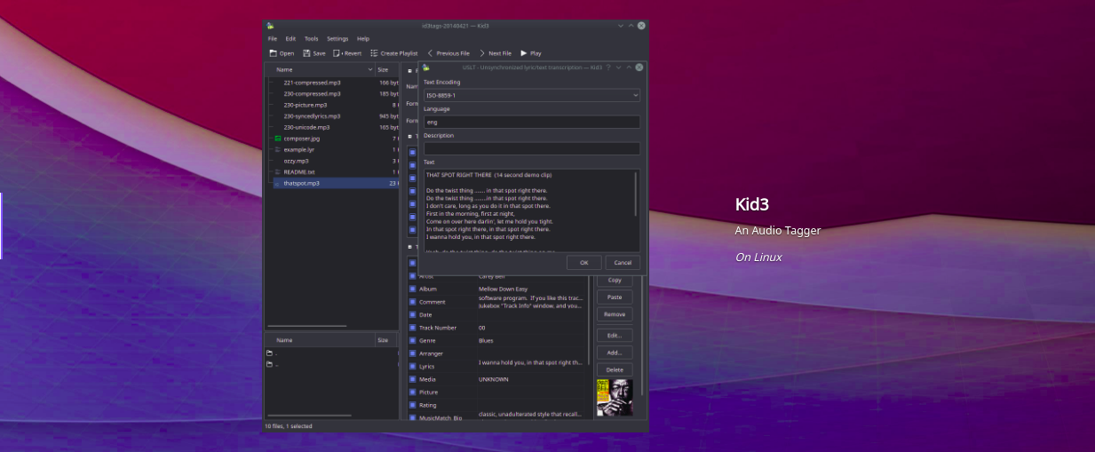 Conheça o codificador de áudio Kid3 3.8.3