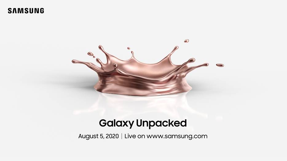 Quarta-feira, 5 de agosto, a Samsung revelará smartphones em um evento virtual