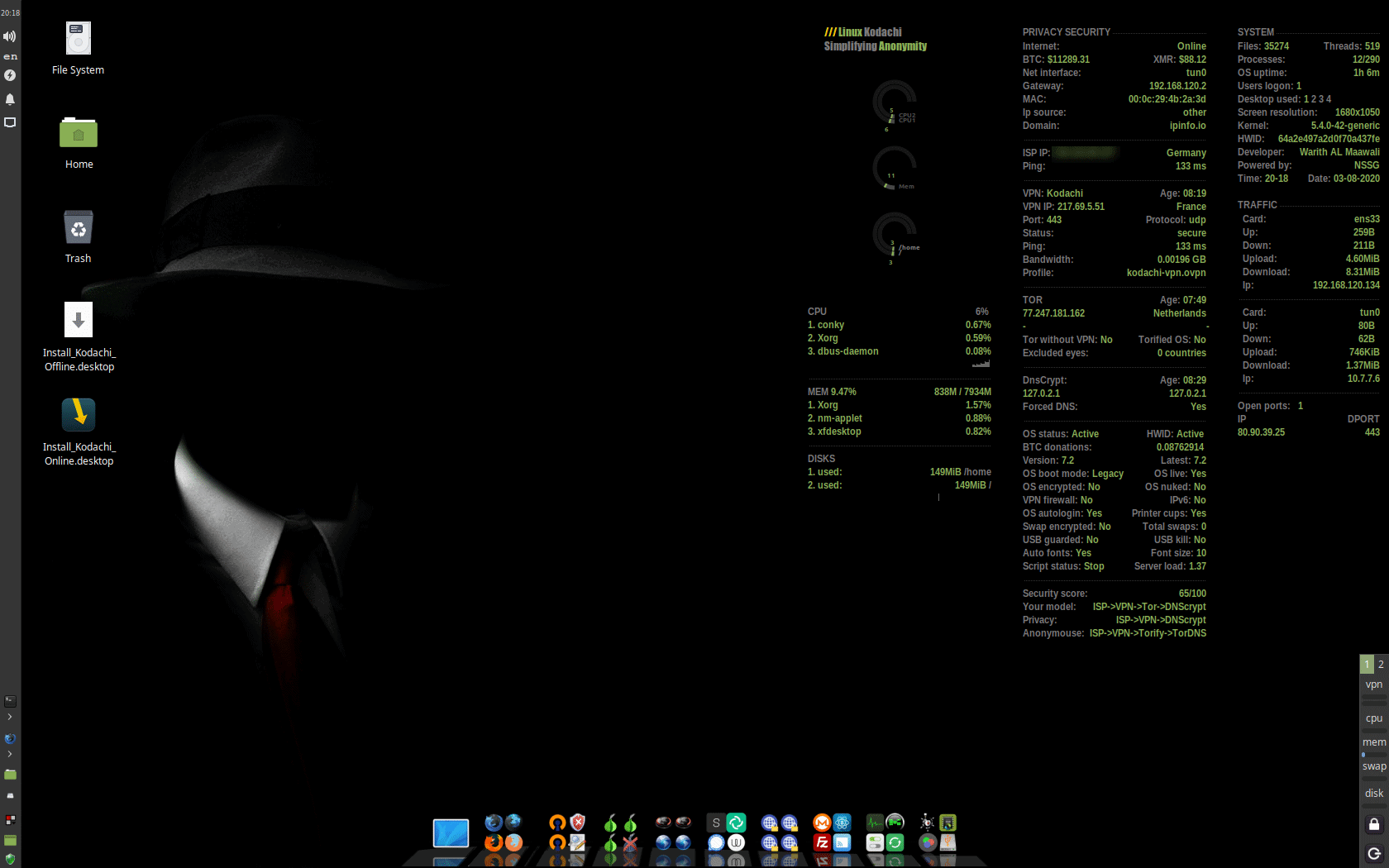 Lançada distribuição Kodachi Linux 7.2 voltada à segurança