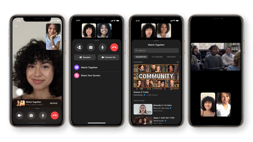 Facebook adiciona recurso "Assistir juntos" para assistir vídeos juntos virtualmente 1 Facebook adiciona recurso "Assistir juntos" para assistir vídeos juntos virtualmente