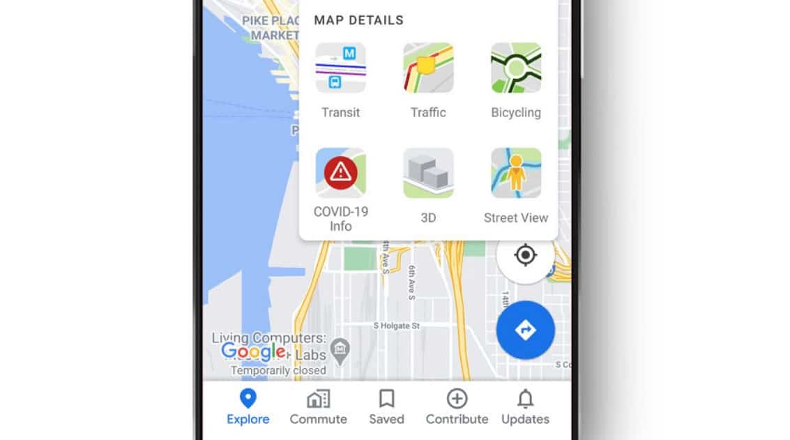 Google Maps adiciona uma camada para rastrear tendências de coronavírus por região