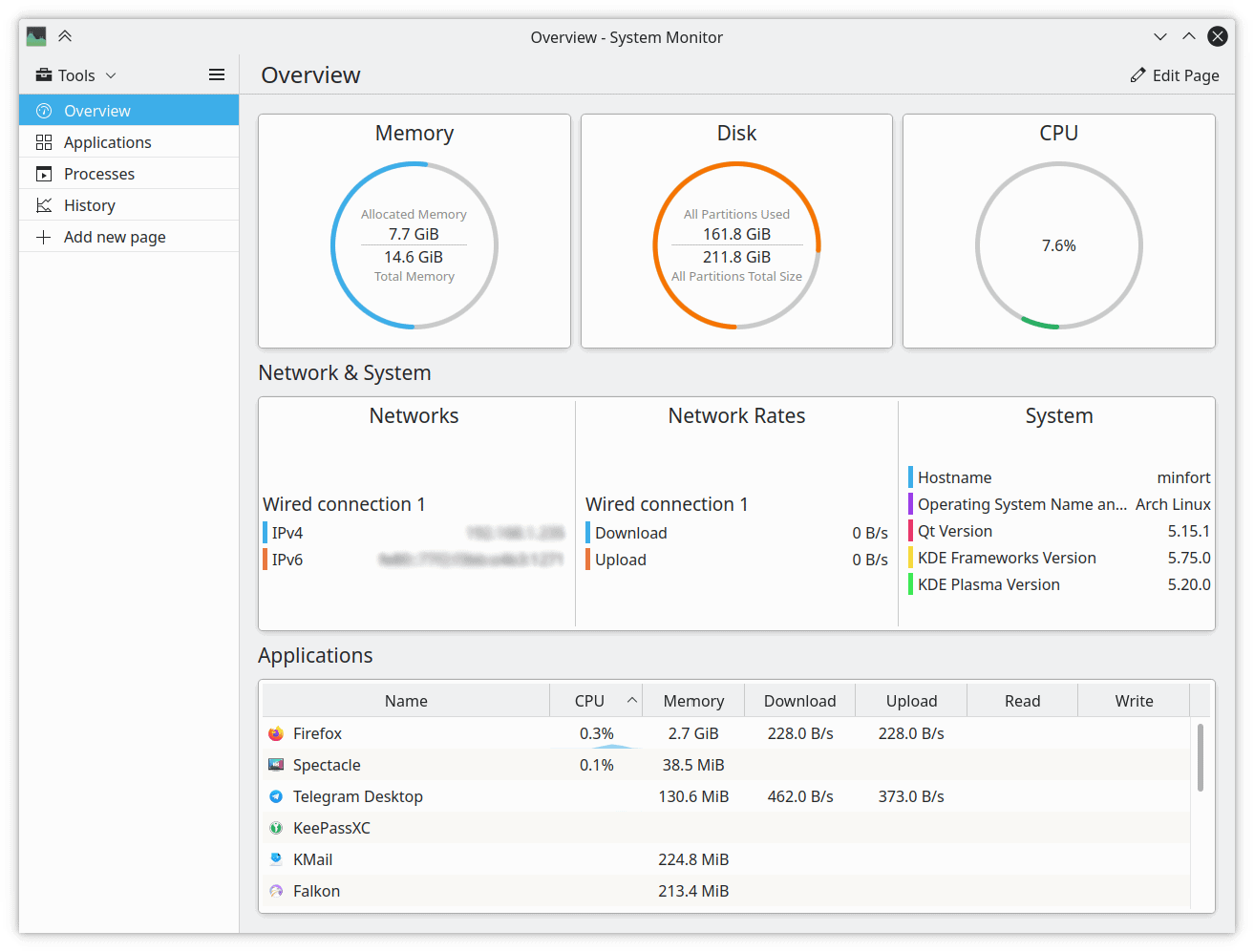 Um novo aplicativo de monitoramento para o KDE Plasma