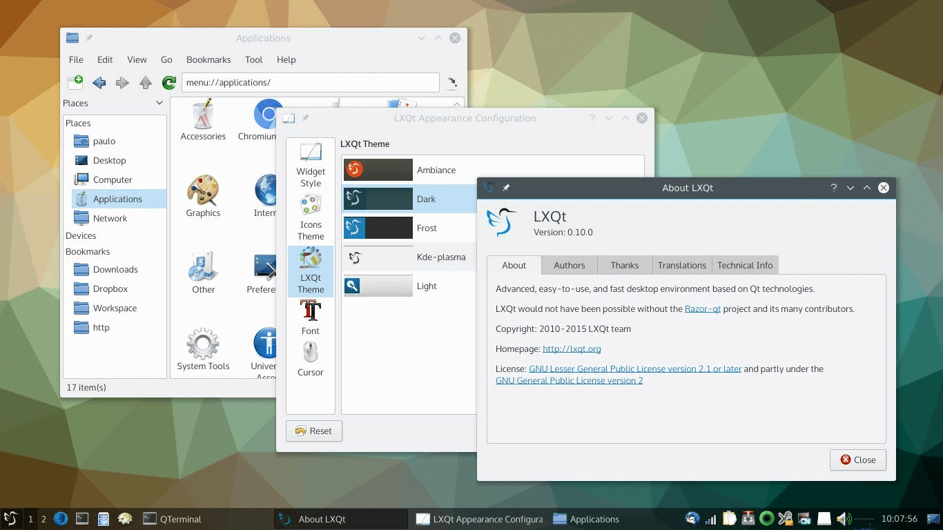 Lançado LXQt 0.16.0 com três novos temas