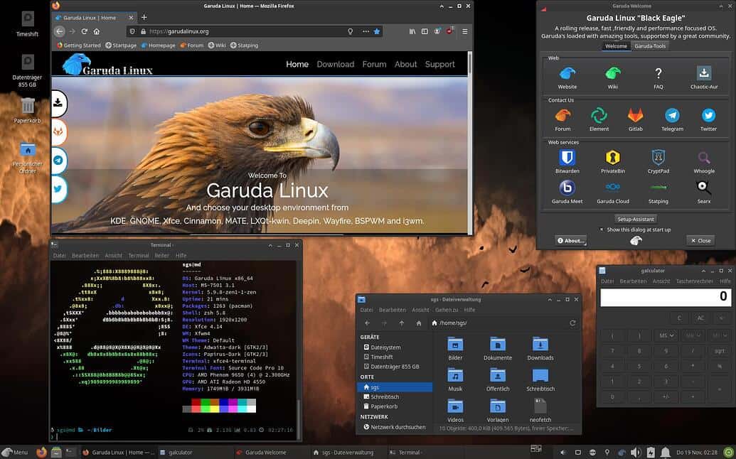 Lançado Garuda Linux Black Eagle com uma nova edição "Dr460nized"