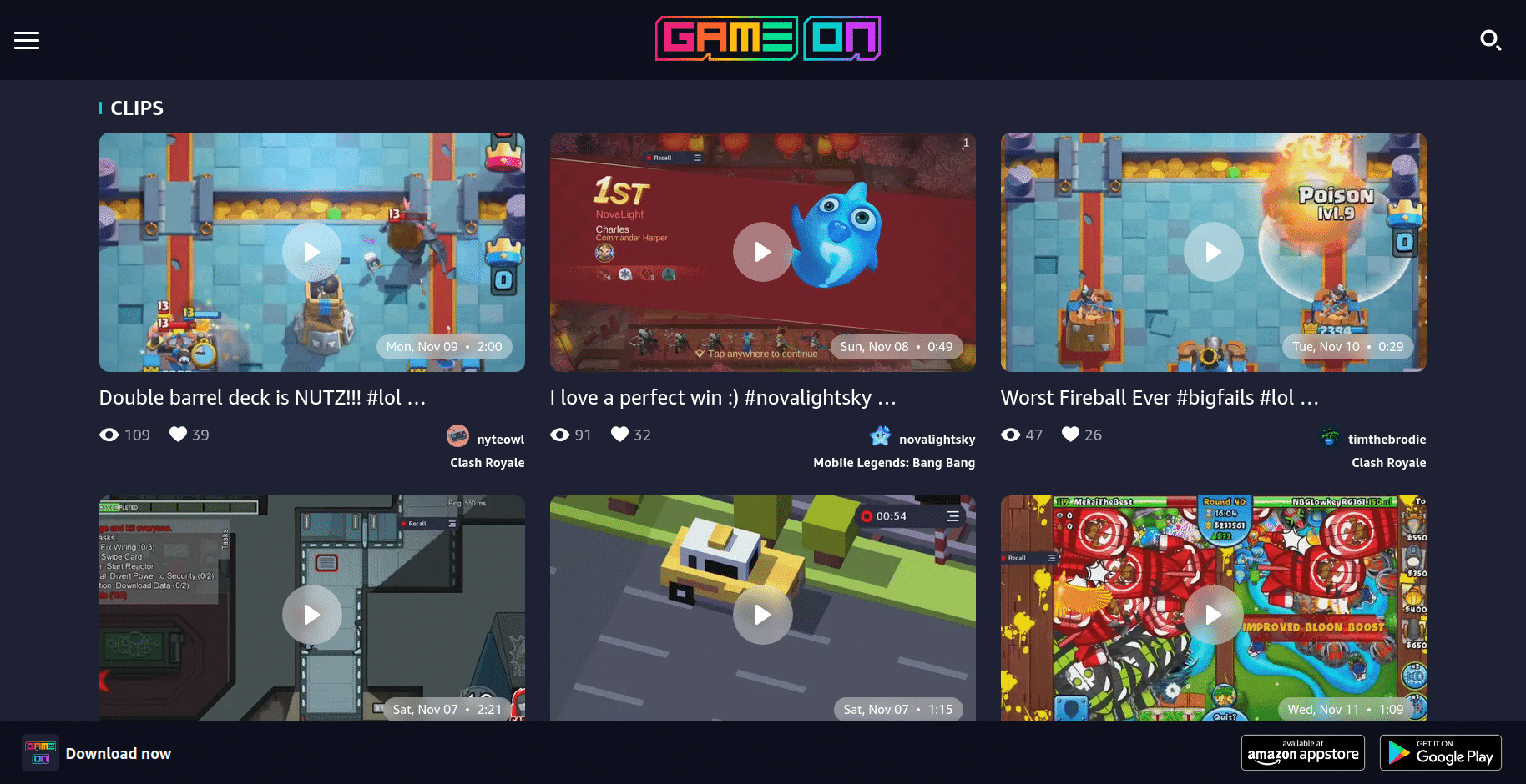 Amazon lança o aplicativo GameOn para permitir que jogadores compartilhem clipes