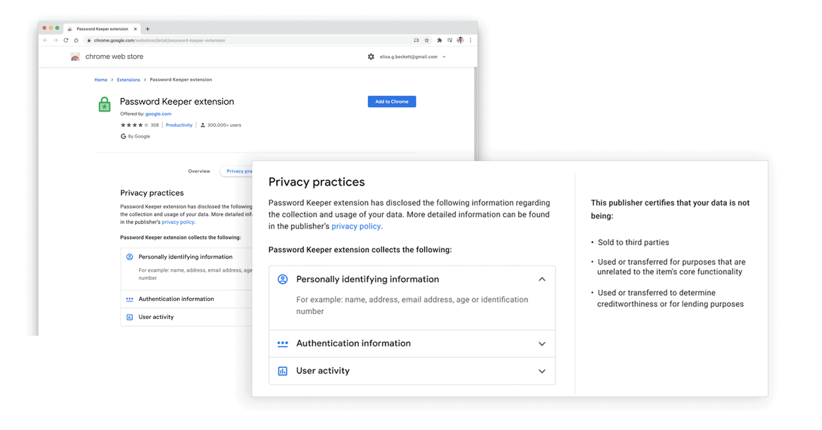 Extensões do Chrome mostrarão quais dados coletam dos usuários