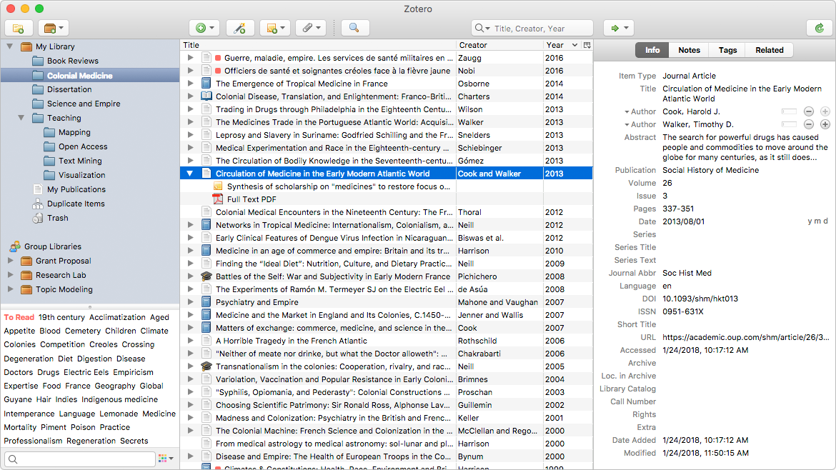Zotero: um aplicativo de código aberto para coletar e compartilhar pesquisas