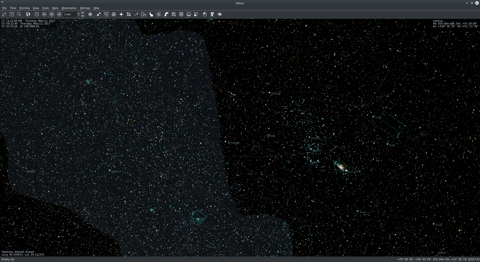 Explore o céu noturno com este software de astronomia de código aberto